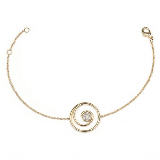 Bracelet plaqué or spirale